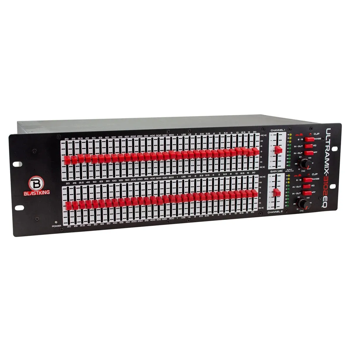 Blastking Dual 31-Band Graphic Equalizer – ULTRAMIX3102-EQ