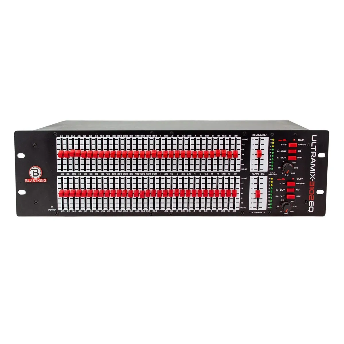 Blastking Dual 31-Band Graphic Equalizer – ULTRAMIX3102-EQ