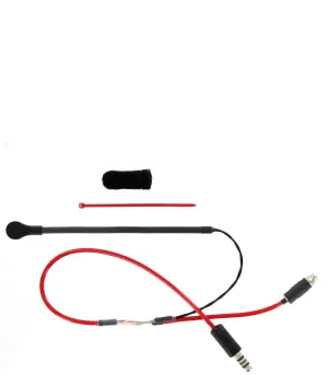 HELMET KIT - MINI MIC FLEX BOOM 4 CONDUCTOR STRAIGHT CORD