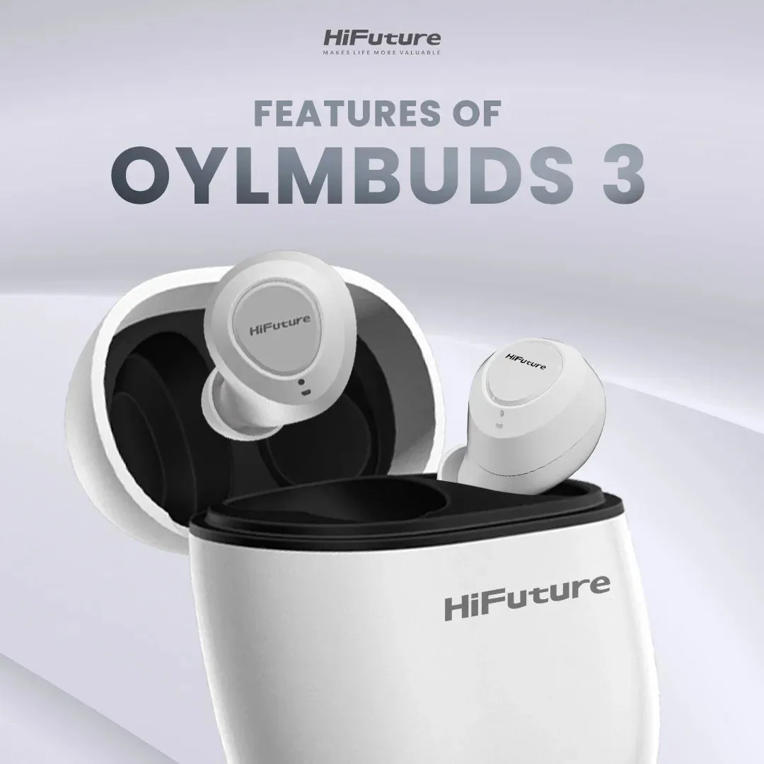 Hifuture OlymBuds 3 True Wireless Earphones with Bluetooth 5.3, 25H, 6mm Drivers, Super Bass