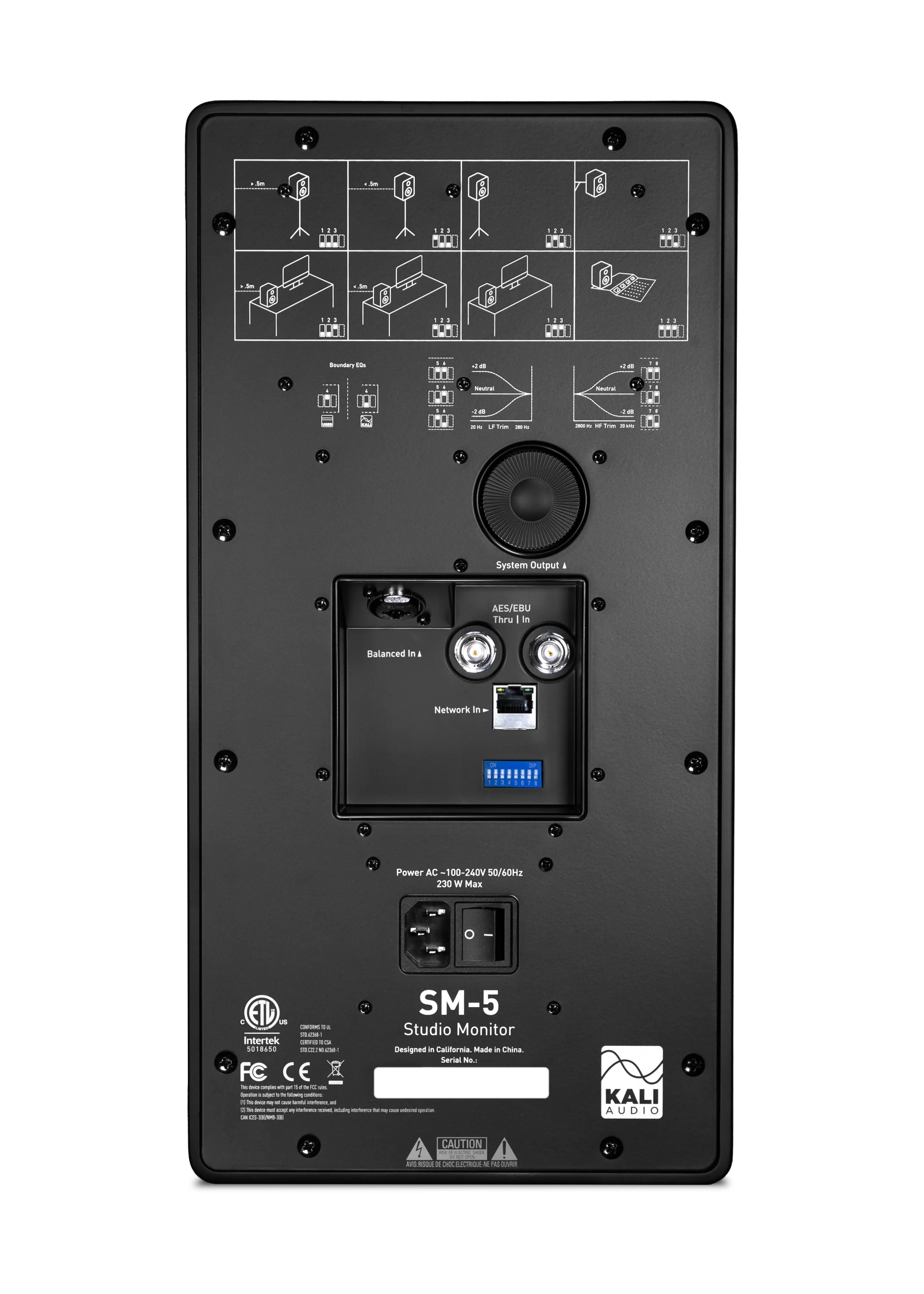 Kali Audio SM5 3-Way Studio Monitor with Network Control (Single) - 5"