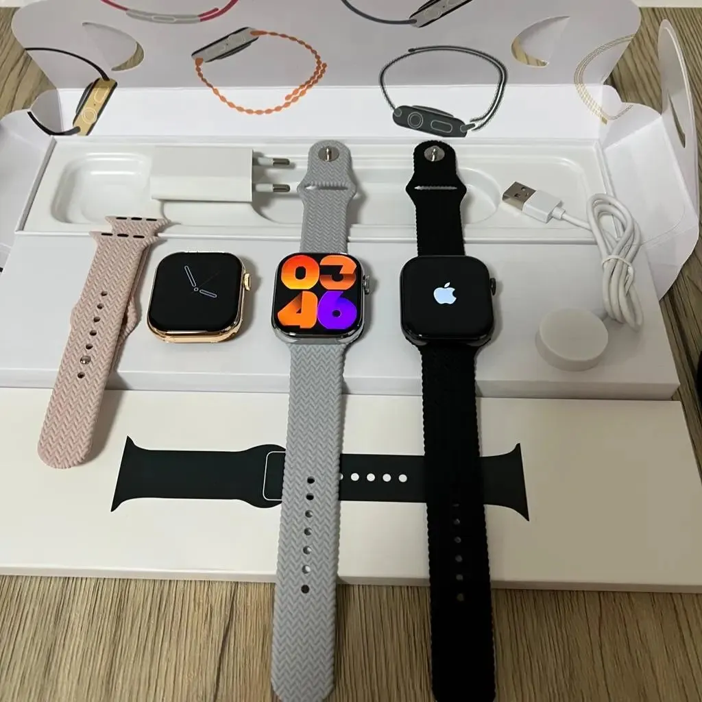 UniWatch Series 9 Smartwatch Dubai Quality (45mm, GPS   Cellular, Water Resistant, Always on Display) 1-Year Warranty - Earbuds (Free Gift)